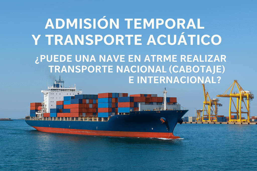 Cabotaje Transporte de mercancías Admision Temportal para reexportación en el mismo estado