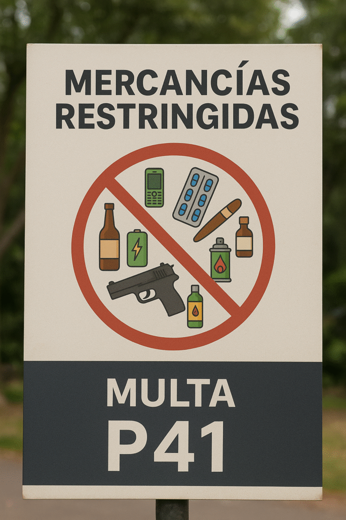 Mercancías Restringidas
Multa P41