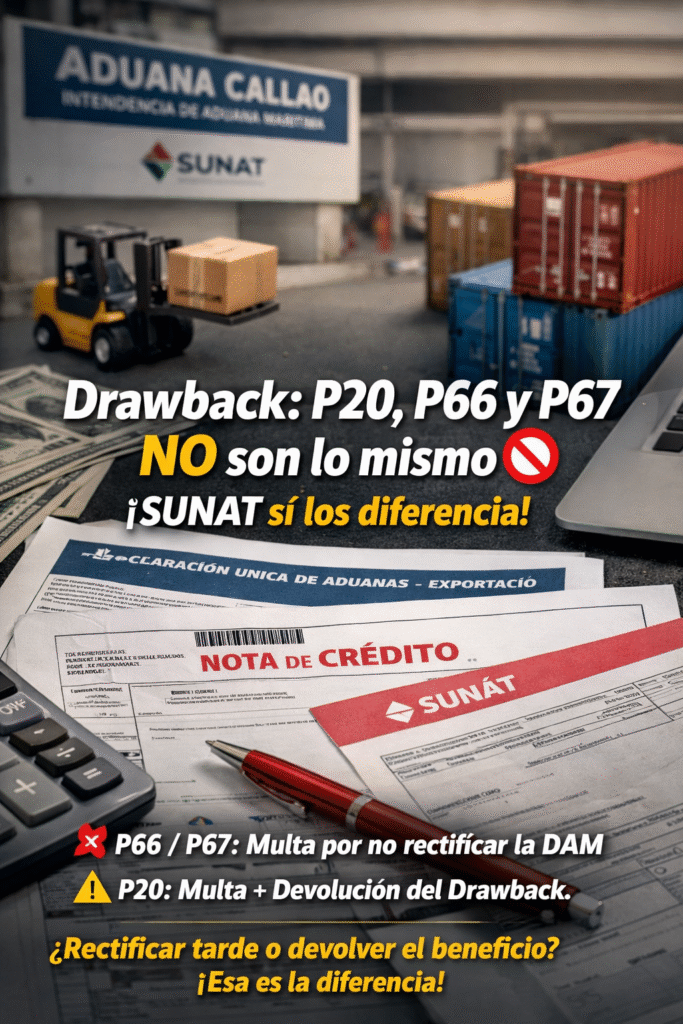 Drawback Notas de Crédito Multa P20 P66 P67