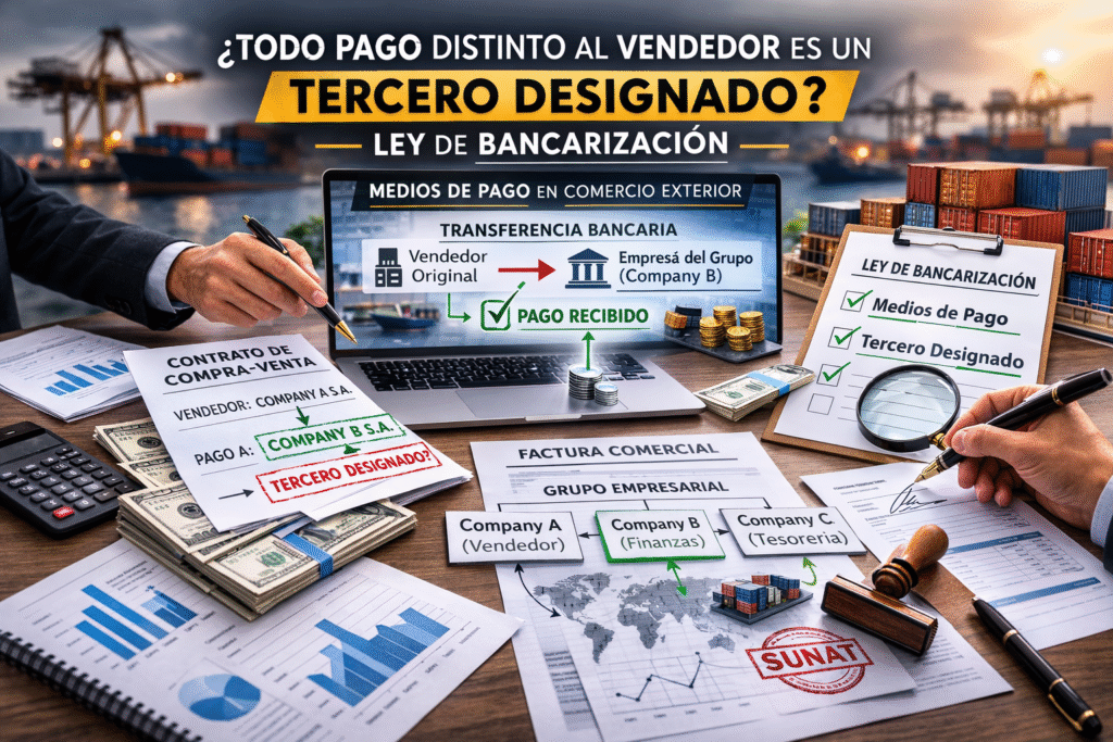 Medios de Pago Ley de Bancarización Tercero designado